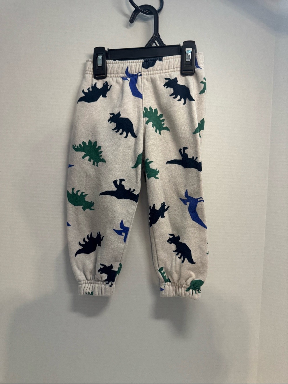 Garanimals Beige Joggers with Blue & Green Dinosaurs